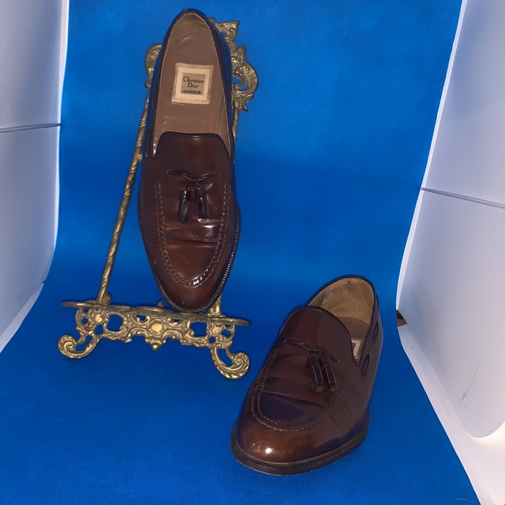 Auth Christian Dior BrownShoes Mens Style CD 433 25?β Size 10 - Picture 1 of 7